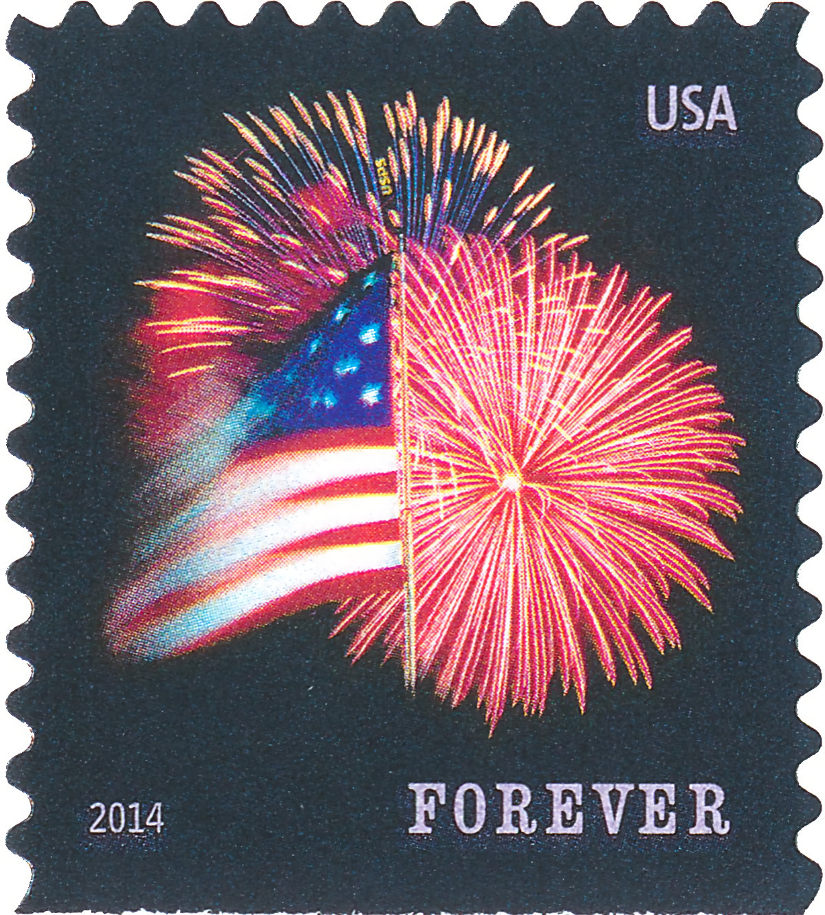 USPS Forever Stamps Star-Spangled Banner Booklet of 20 (Fireworks)